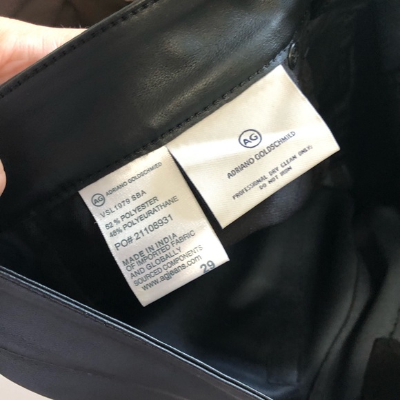 AG Alexxis Black Vegan Leather Pants - Picture 9 of 9